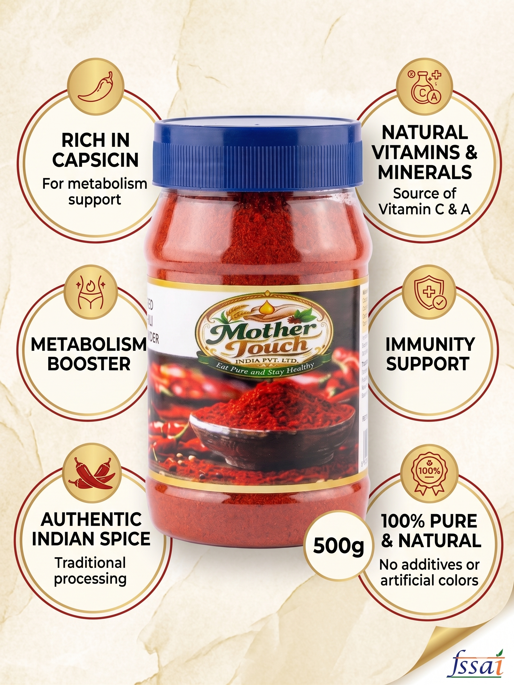 Kashmiri Red Chili Powder 100 Gram. - Image 4