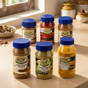Combined Masala Powder of Jeera Powder, Dhaniya Powder, Kashmiri Red Chilli Powder (100 Gram each) Haldi Powder (200 gram) and Garam Masala Powder (50 gram)